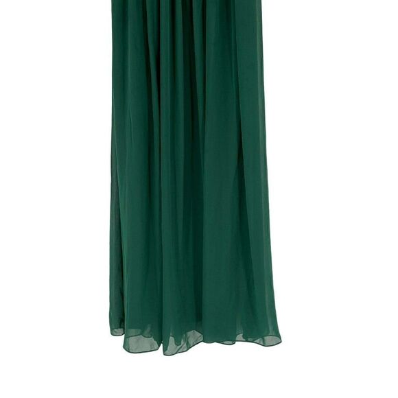 Dressy Collection Vivian Diamond Lux Chiffon Maxi Formal Dress Green Size 0 - Picture 5 of 13